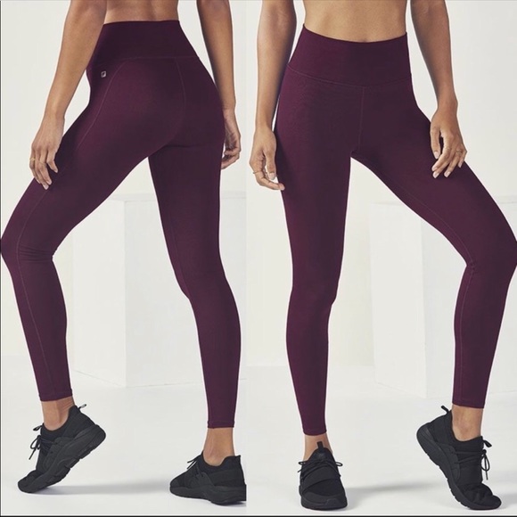 Fabletics HighWaisted Powerhold LeggingBurgundyXXS - Picture 5 of 8